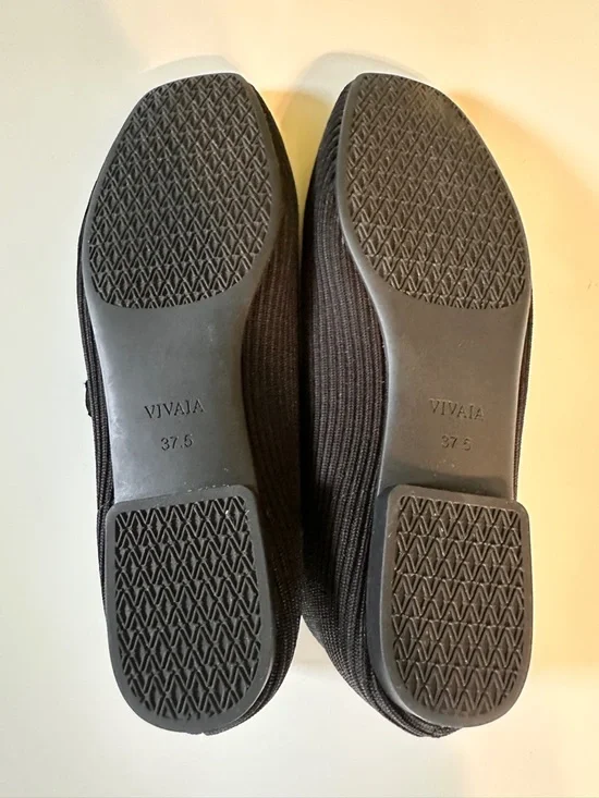 Vivaia Margot Mary Jane Square-Toe Flats Black size 37.5 US 7 - Picture 5 of 6